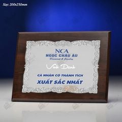 Bảng vinh danh gỗ đồng nằm ngang BVDGD012 (2 size)