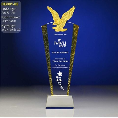 Cúp vinh danh pha lê quản lý xuất sắc CB001-05
