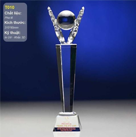 Cúp vinh danh pha lê cao cấp T010