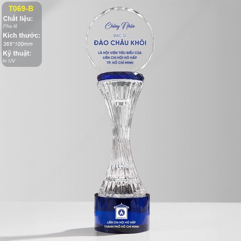 Cúp vinh danh pha lê quản lý xuất sắc T069 (5 loại)