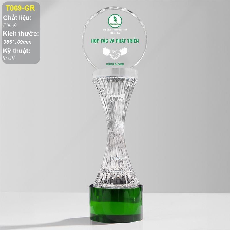 Cúp vinh danh pha lê quản lý xuất sắc T069 (5 loại)