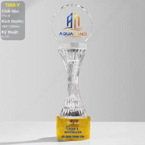 Cúp vinh danh pha lê quản lý xuất sắc T069 (5 loại)