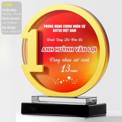 Bộ Cúp vinh danh Pha Lê Hợp Kim Gỗ