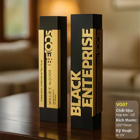 Cúp vinh danh kết hợp gỗ hợp kim VG07