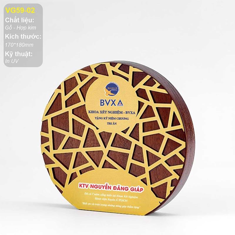 Kỷ niệm chương gỗ hợp kim VG59