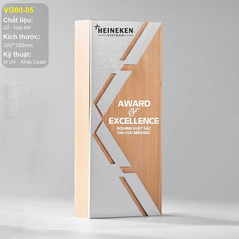 Bộ Cúp vinh danh gỗ hợp kim VG60 (14 mẫu)