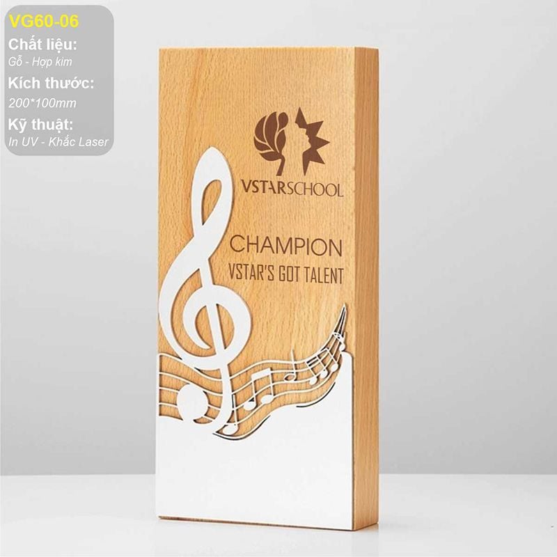 Bộ Cúp vinh danh gỗ hợp kim VG60 (14 mẫu)