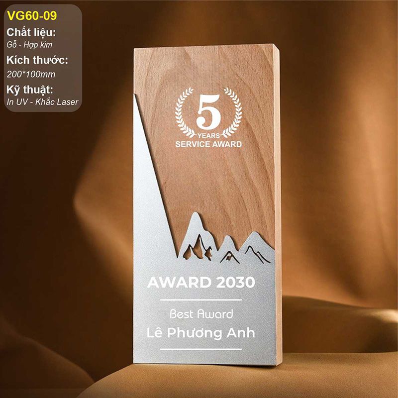 Bộ Cúp vinh danh gỗ hợp kim VG60 (14 mẫu)
