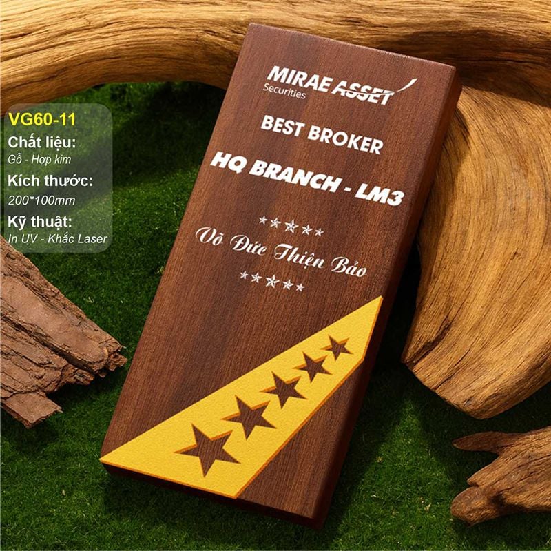 Bộ Cúp vinh danh gỗ hợp kim VG60 (14 mẫu)