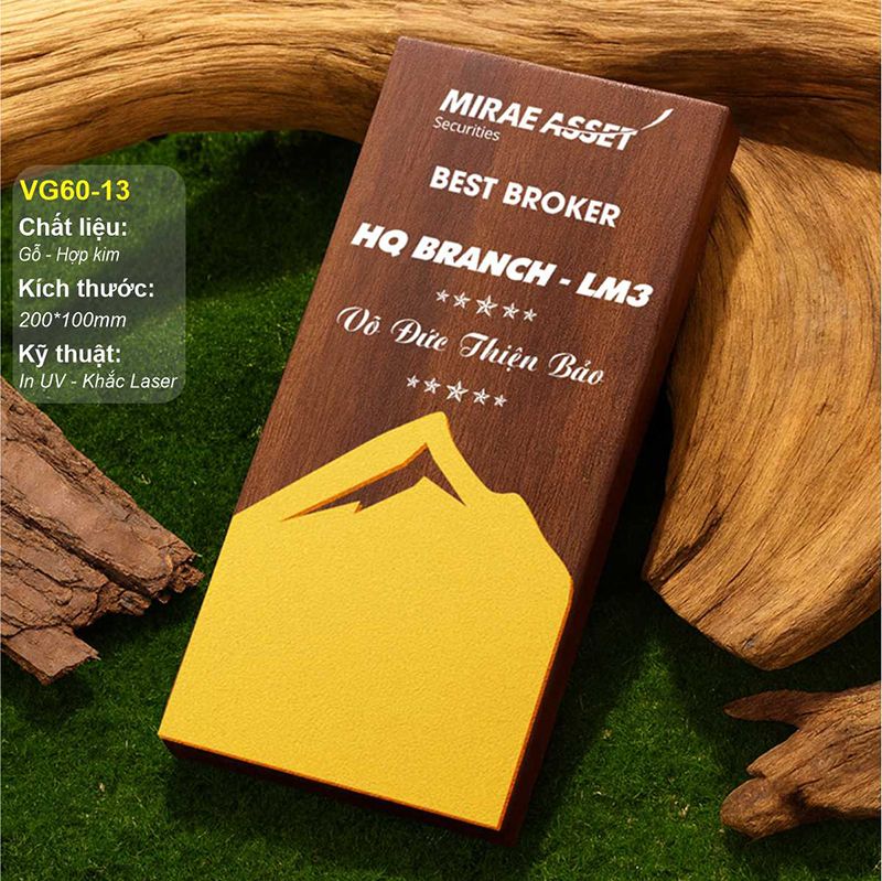 Bộ Cúp vinh danh gỗ hợp kim VG60 (14 mẫu)