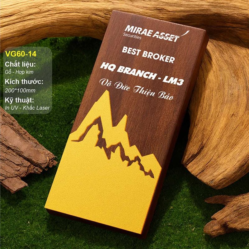 Bộ Cúp vinh danh gỗ hợp kim VG60 (14 mẫu)