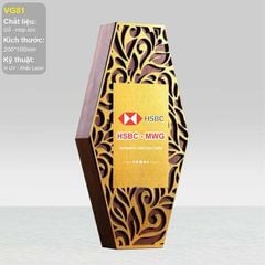 Cúp vinh danh gỗ hợp kim VG81