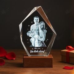 Chân dung 3d khối pha lê hình đa giác 3D-DG