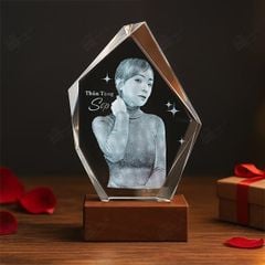 Chân dung 3d khối pha lê hình đa giác 3D-DG