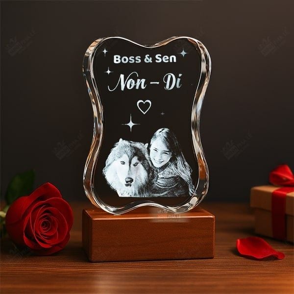 Chân dung 3d khối pha lê 3D-CX01 (2 Size)