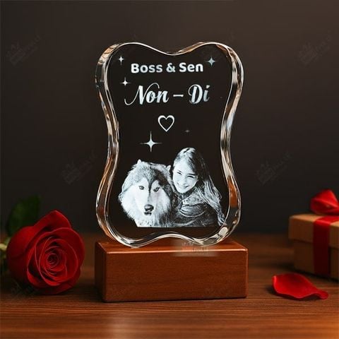 Chân dung 3d khối pha lê 3D-CX01 (2 Size)