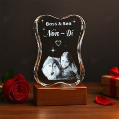 Chân dung 3d khối pha lê 3D-CX01 (2 Size)