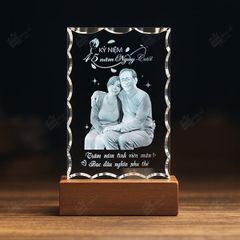 Chân dung 3d khối pha lê chữ nhật 3D-HCNVS (2 Size)