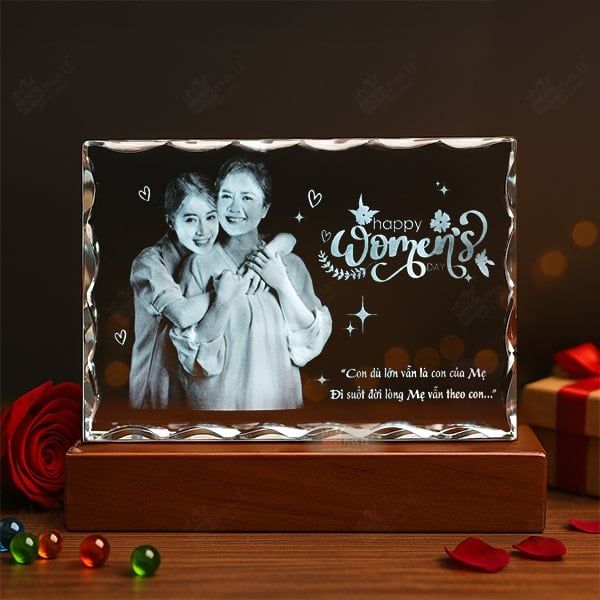 Chân dung 3d khối pha lê chữ nhật 3D-HCNVS-18