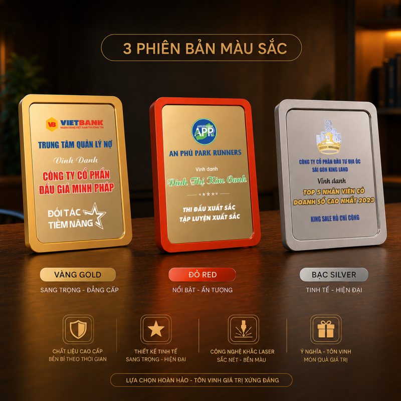 Bảng vinh danh xuất sắc BVD-001 (2 loại)