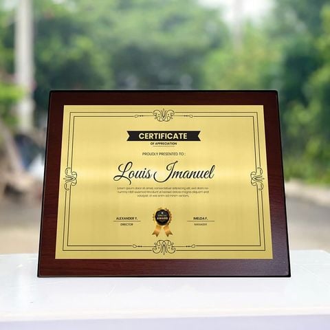 Bảng vinh danh gỗ hợp kim BVD-002