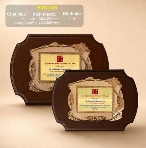 Bảng vinh danh quản lý xuất sắc BVD-005 (2 size)