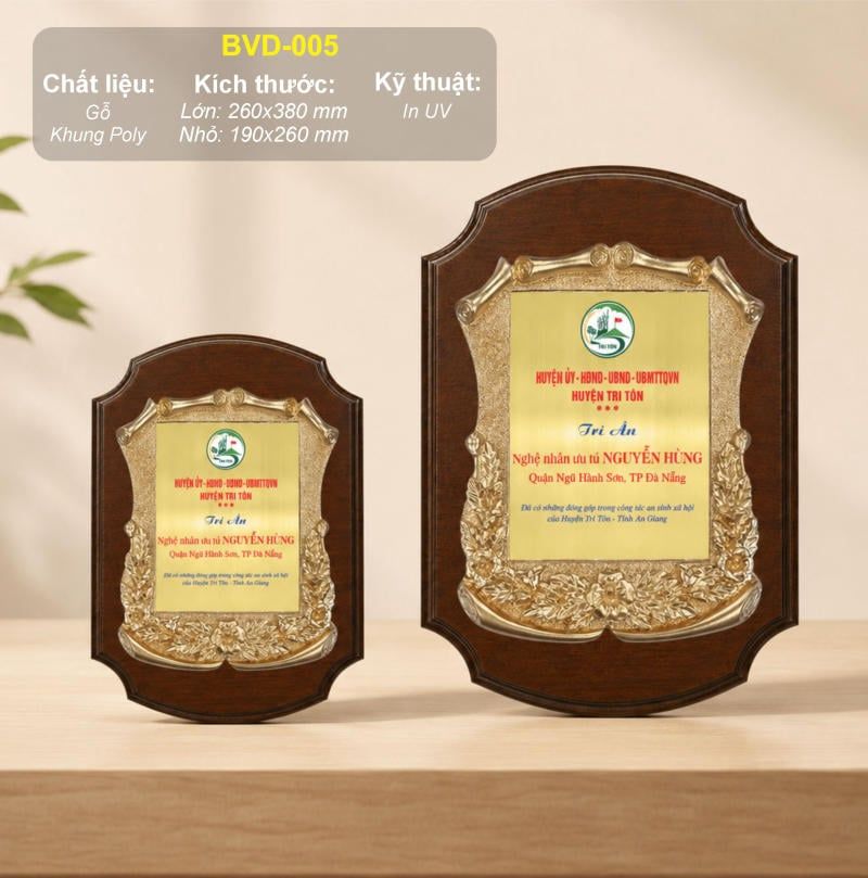 Bảng vinh danh quản lý xuất sắc BVD-005 (2 size)