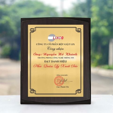 Bảng vinh danh gỗ hợp kim BVD-006