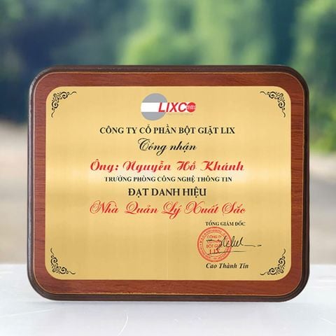 Bảng vinh danh gỗ hợp kim BVD-007