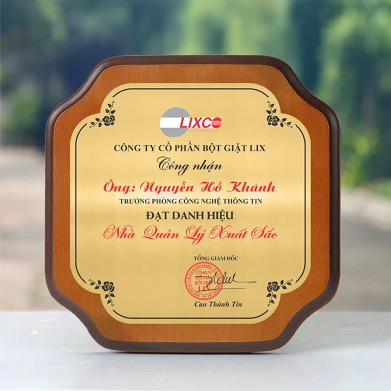 Bảng vinh danh gỗ hợp kim BVD-011 (2 loại)