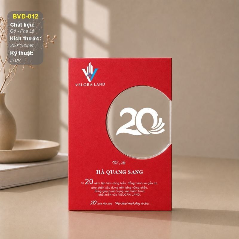 Bảng vinh danh cao cấp BVD-012 (3 Màu)