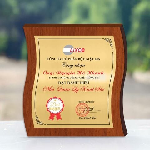 Bảng vinh danh gỗ hợp kim BVD-013 (2 loại)