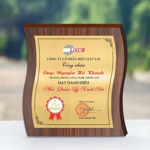 Bảng vinh danh gỗ hợp kim BVD-013 (2 loại)