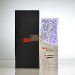 Cúp vinh danh pha lê hologram đa sắc CB010 (3 màu)