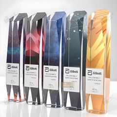 Cúp vinh danh pha lê in màu đa sắc CB012-02