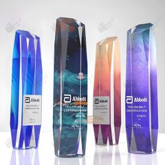 Cúp vinh danh pha lê in màu đa sắc CB012-02