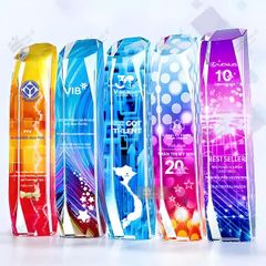 Cúp vinh danh pha lê in màu đa sắc CB012