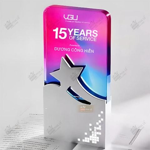 Kỷ niệm chương pha lê gỗ CB027-02 (3 màu)