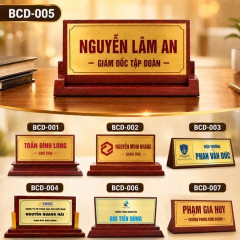 Bộ Bảng Chức Danh Cao Cấp (6 Mẫu)