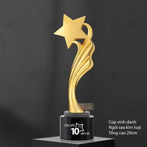Cúp vinh danh ngôi sao kim loại KL002
