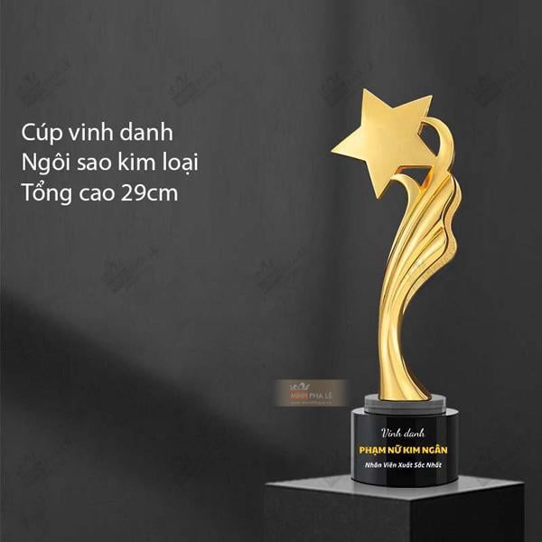Cúp vinh danh ngôi sao kim loại KL002