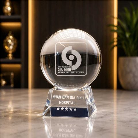 Quả cầu pha lê khắc 3d logo 3D-QC003