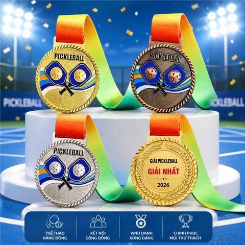 Huy chương thể thao pickleball MEDAL-PB1V