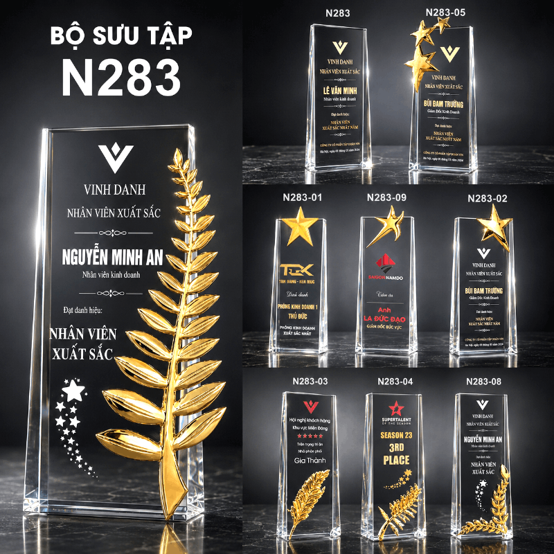 Bộ cúp vinh danh quản lý xuất sắc N283 (9 mẫu)