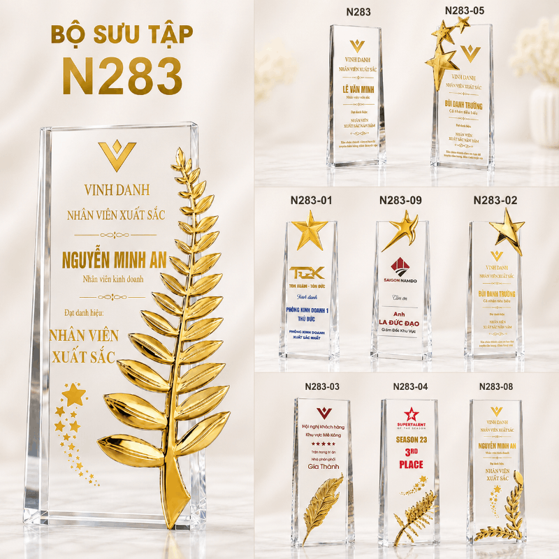 Bộ cúp vinh danh quản lý xuất sắc N283 (9 mẫu)