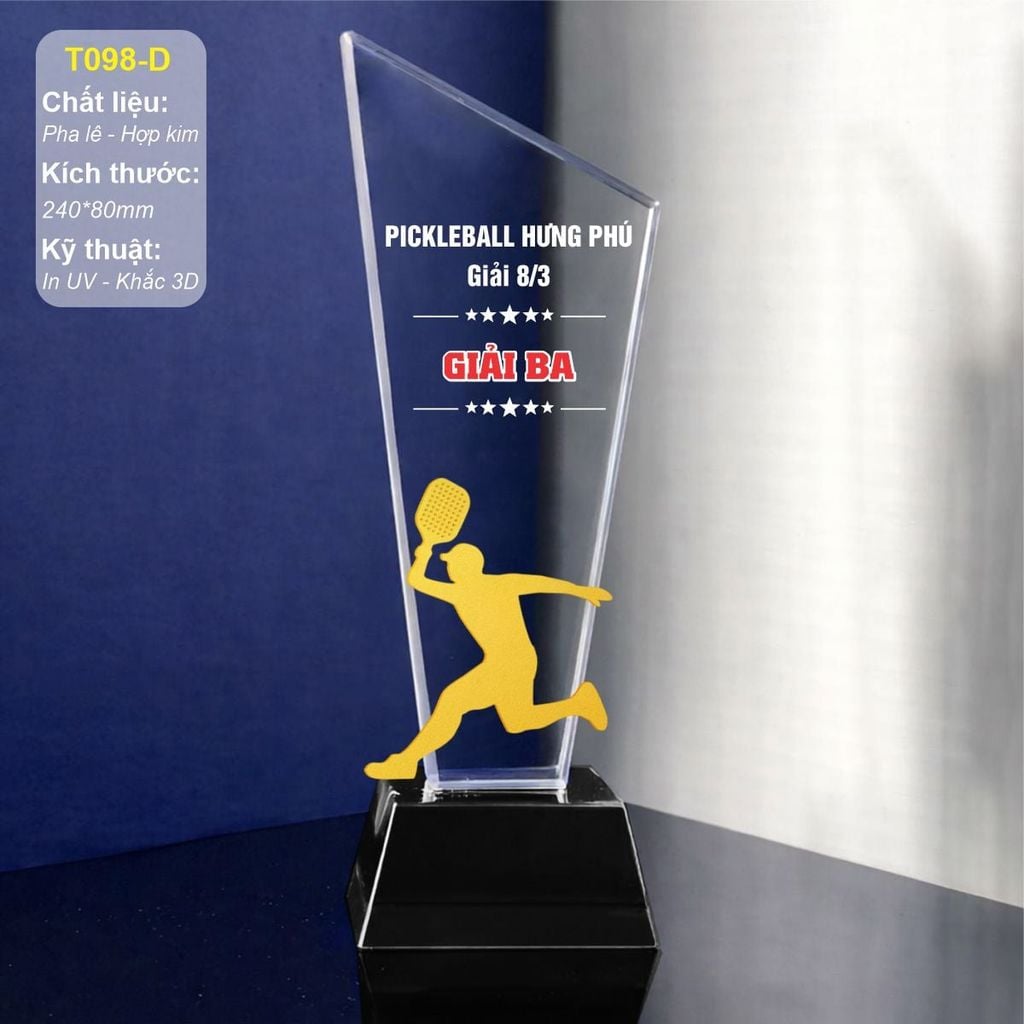 Cúp thể thao pickleball T098 (3 loại)