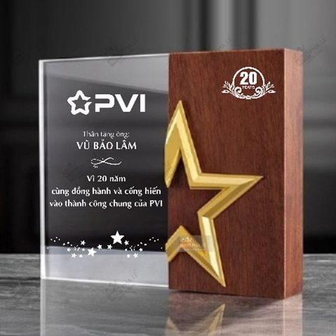 Kỷ niệm chương pha lê hợp kim VG62