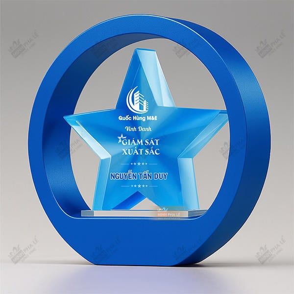 Kỷ niệm chương gỗ pha lê VG70