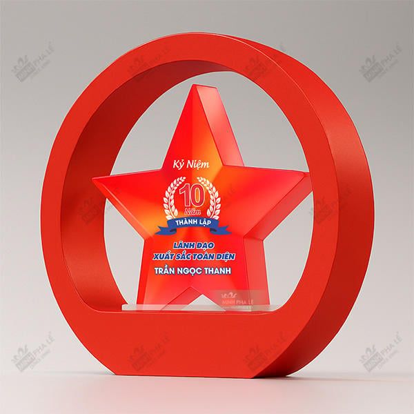 Kỷ niệm chương gỗ pha lê VG70