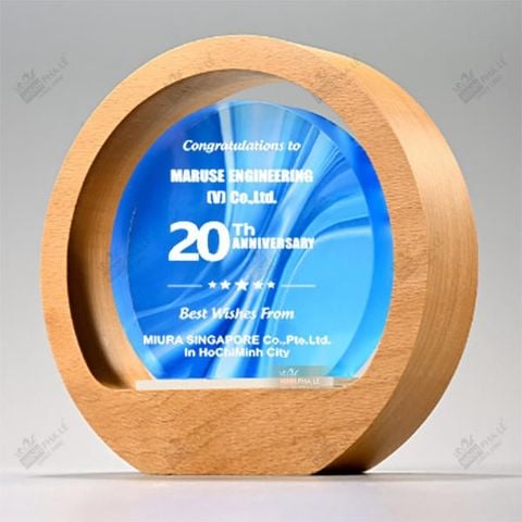 Kỷ niệm chương gỗ pha lê VG76